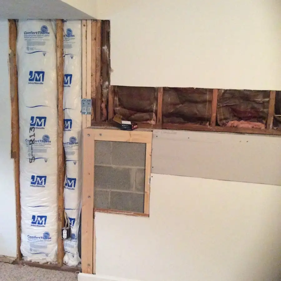 Wall insulation replacement during Structural Drying in Fircrest